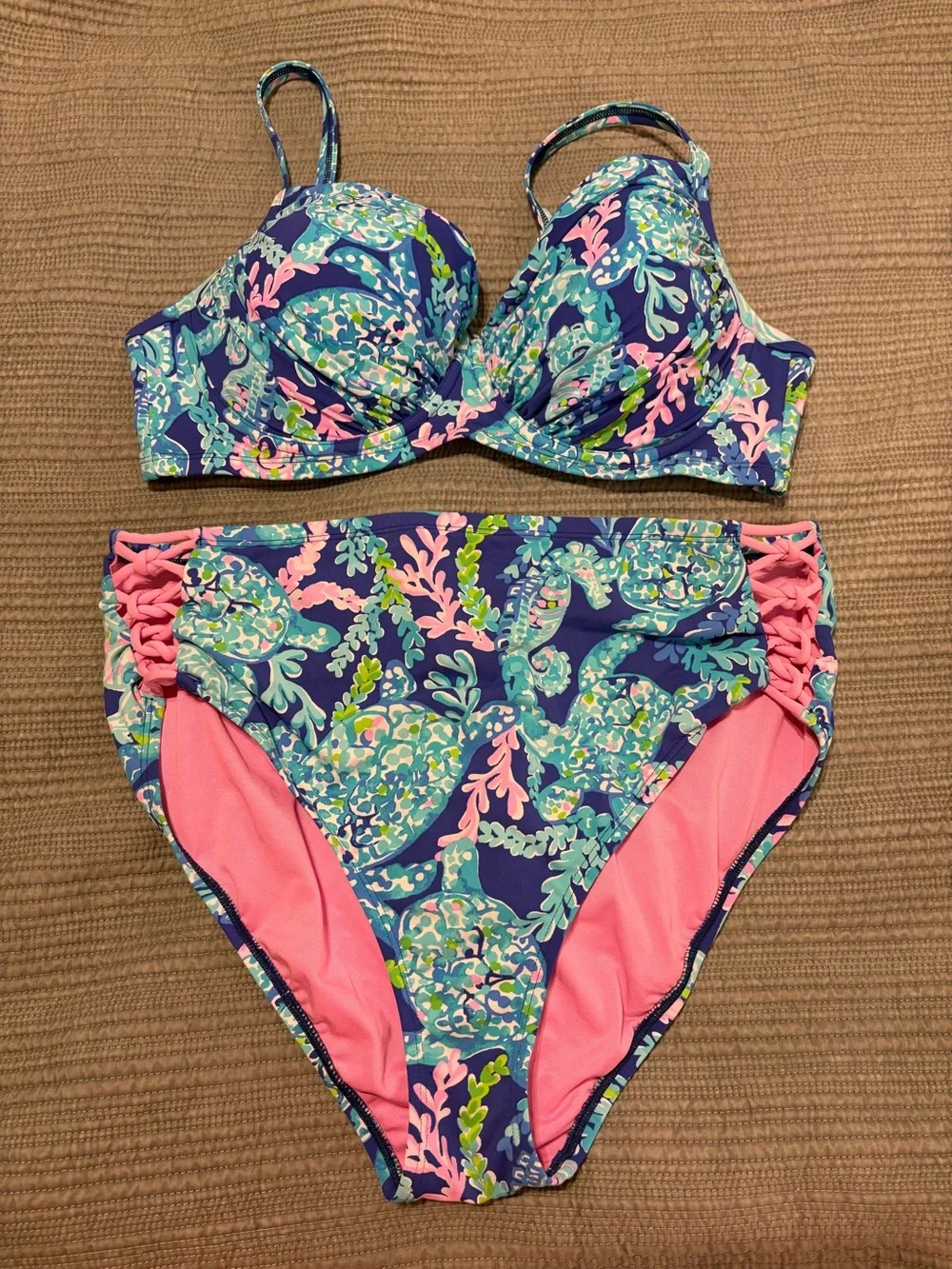 Lilly Pulitzer high waist bikini 36DD/12